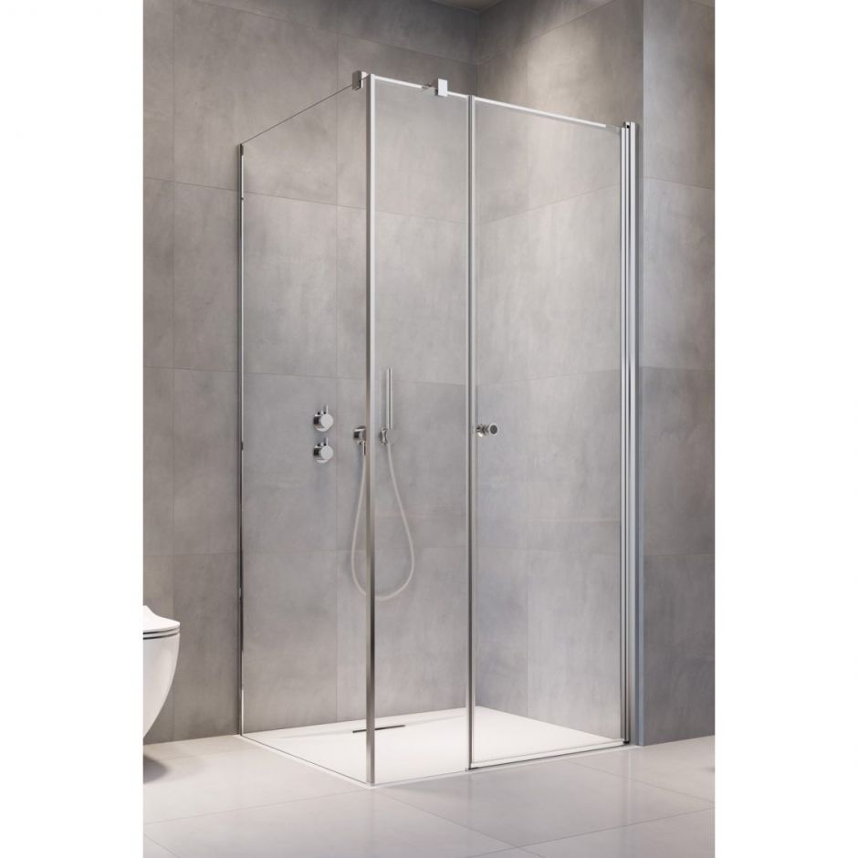 Изображение Хромированный стеклянный Душевое ограждение Radaway Eos KDS I с распашной дверью 120х90 см