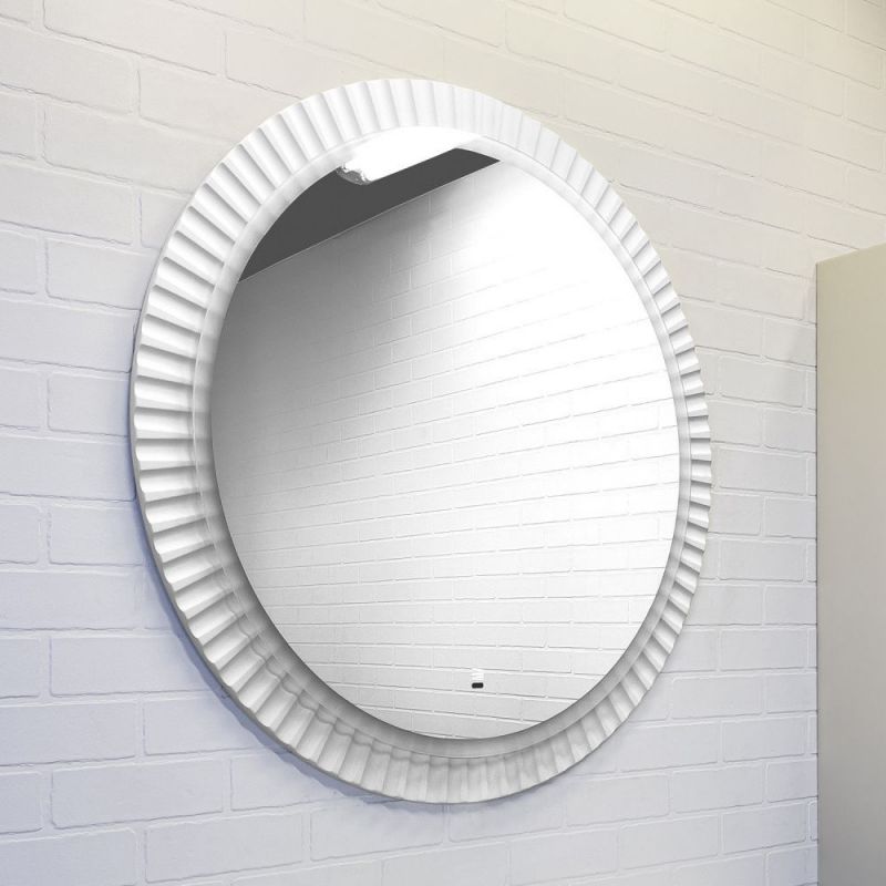 Зеркало Comforty Мадрид-70 LED-подсветка, бесконтактный сенсор, белый матовый, антизапотевание 00-00014158CF