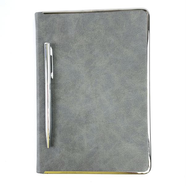Набор ежедневник и ручка Монтрос серый