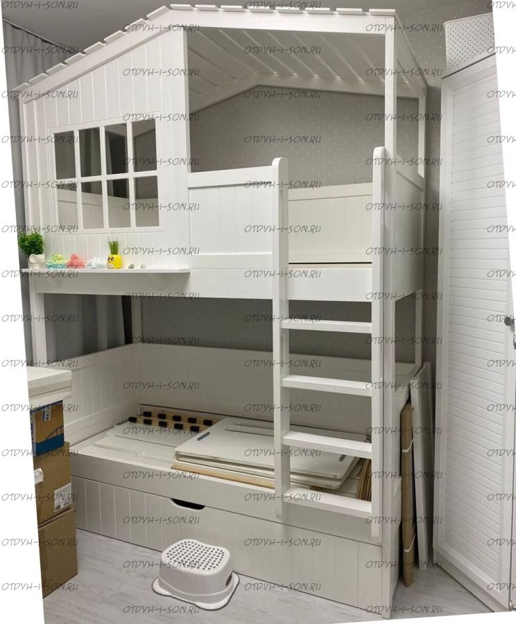 Кровать двухъярусная Домик Roof №7